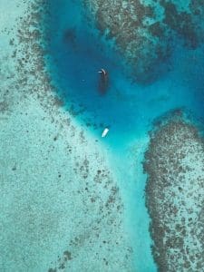 Drone photo with the DJI Mini 3 Pro of the iconic Vaavu ship wreck from above